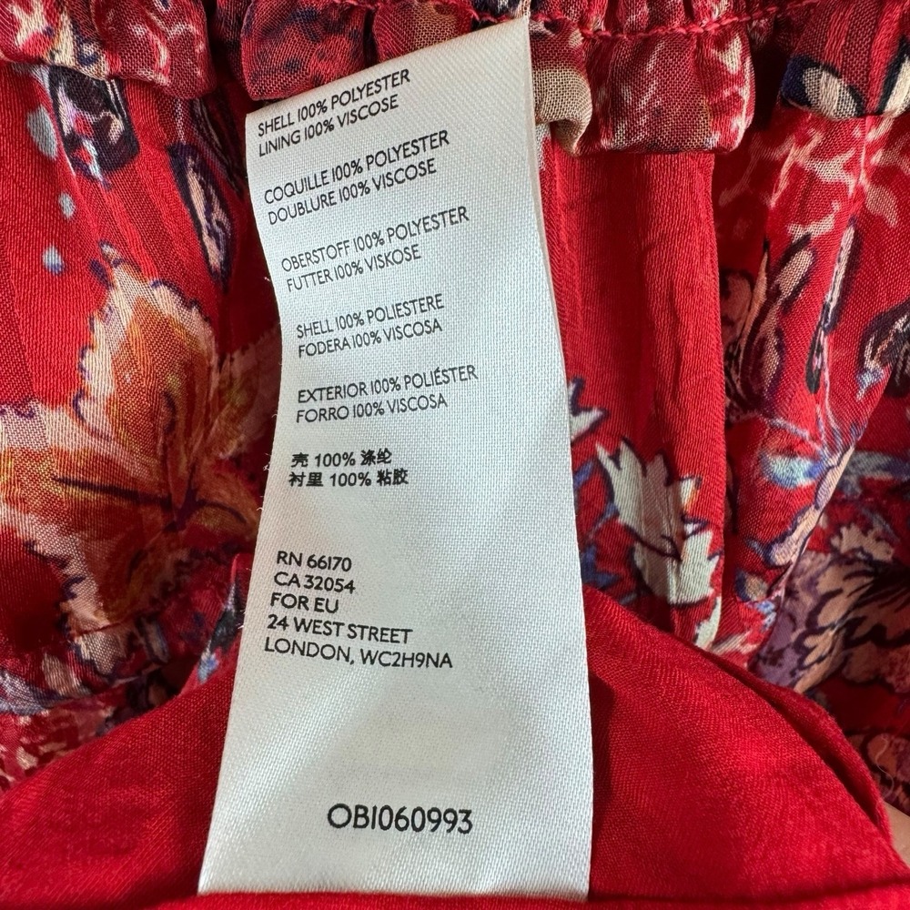 Free People Closer To The Heart Dress Floral Tiered Ruffle Boho Mini Sz S - Picture 7 of 7